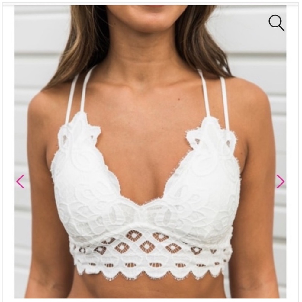 Wishlist White Lace Bralette